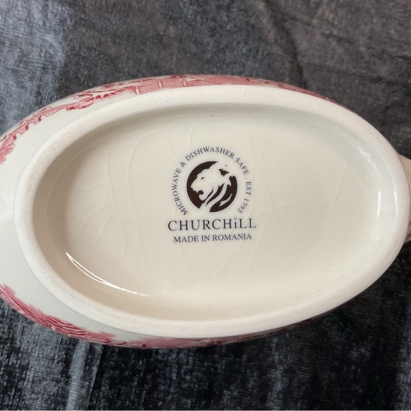 Churchill Willow Rosa Pink Gravy Boat Red - Picture 5 of 5
